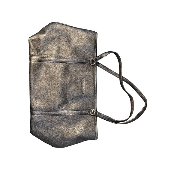 Dana Buchman Metallic Tote Handbag Large Faux Leather Shoulder Bag 9.5x15 Retro - Picture 2 of 8